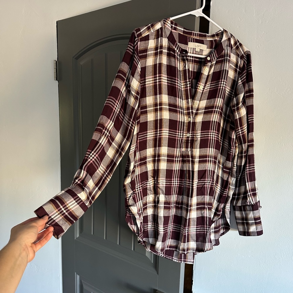 LOFT flannel tunic